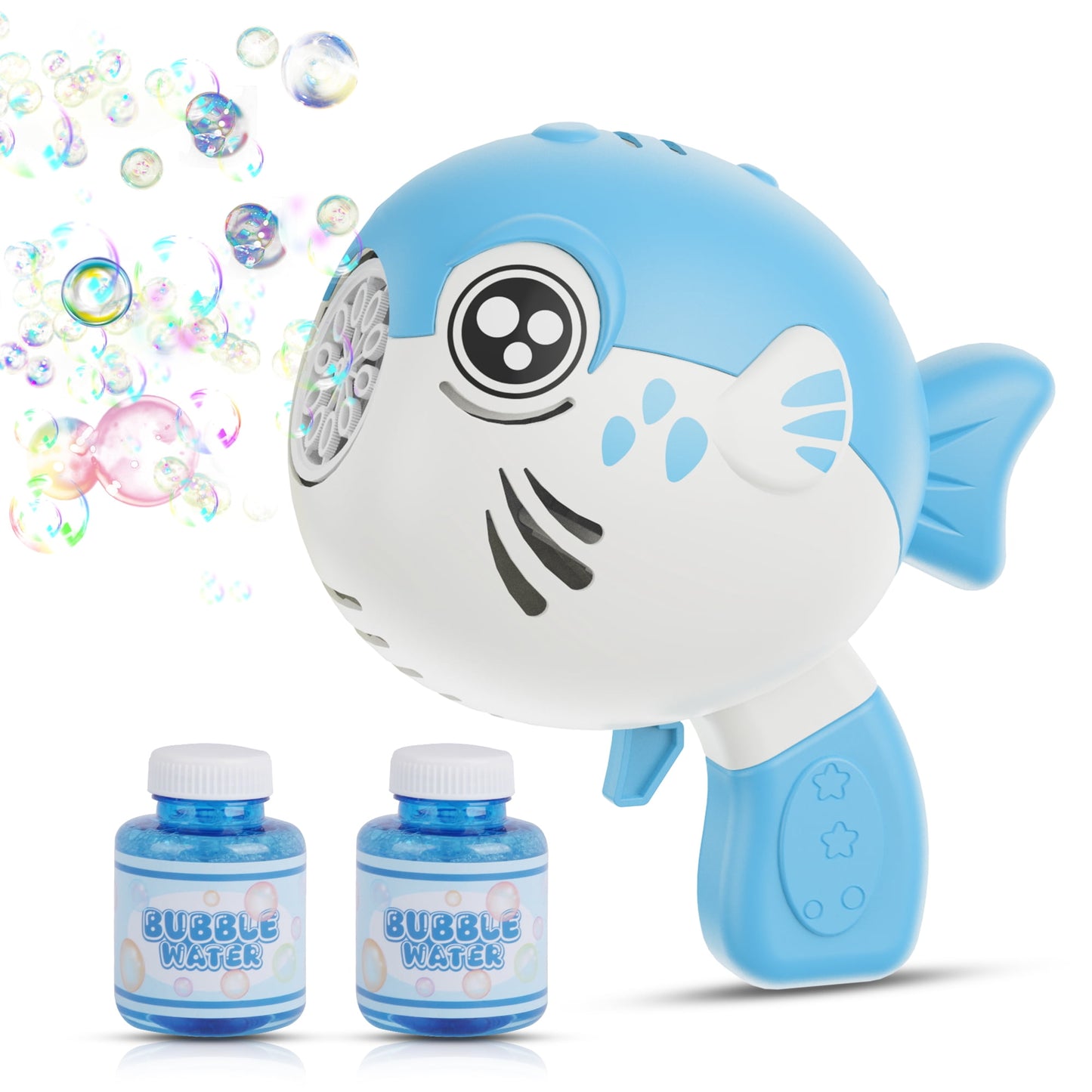 Bubble Machine Blower for Kids Toddlers Party with 2 Bubble Solution