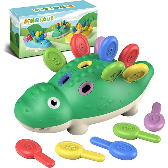 Baby Sensory Montessori Toys for 1 Year Old Boy,Toddler Toys Learning Educational Dinosaur Games,Fine Motor Skills Sorting Travel Toys, Birthday Gifts for 18 Months 2 3 One Year Old Boy Girl