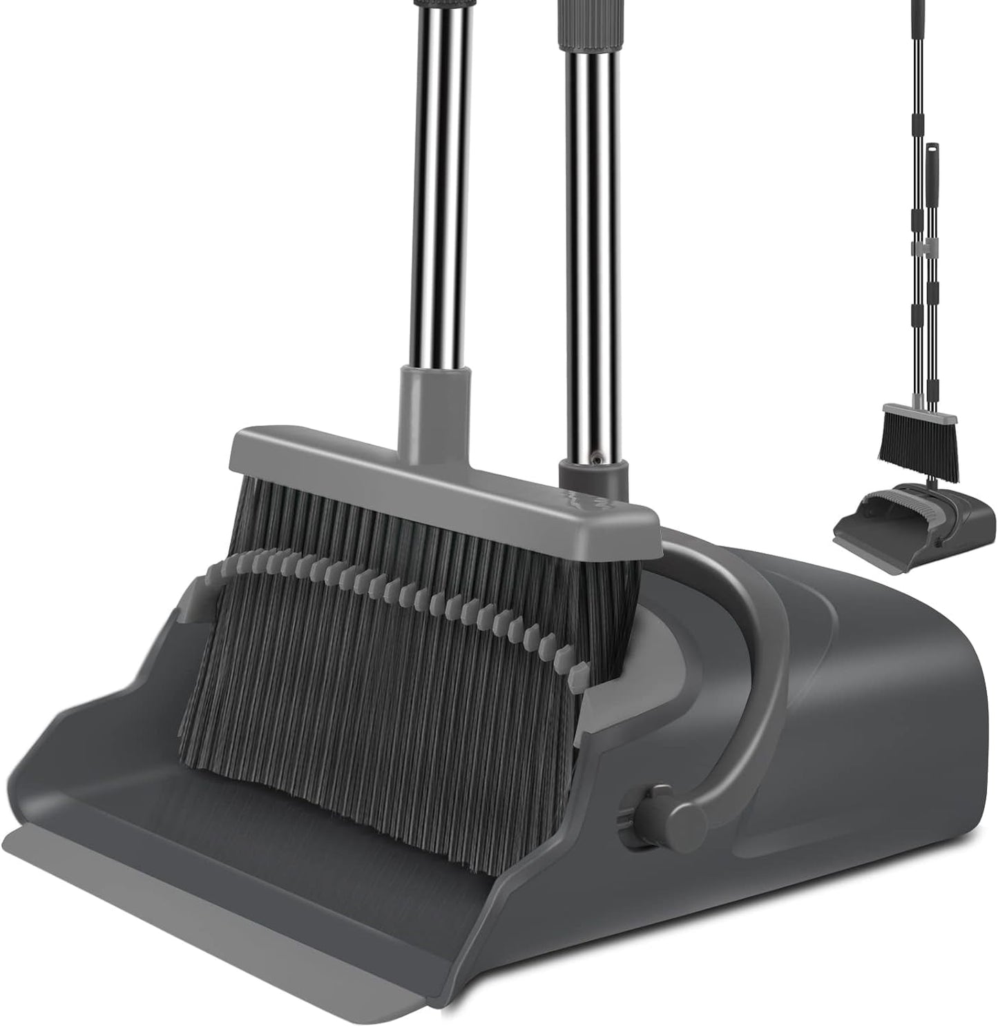 Broom and Dustpan Combo Set Long Handle for Home