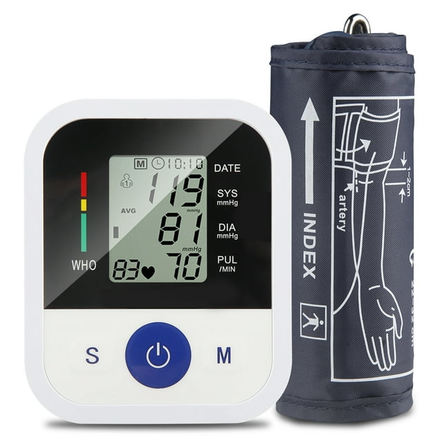 Blood Pressure Monitors Machine Upper Arm Large Cuff for Arm, Automatic BP Monitor Upper Arm with Large Backlit Display
