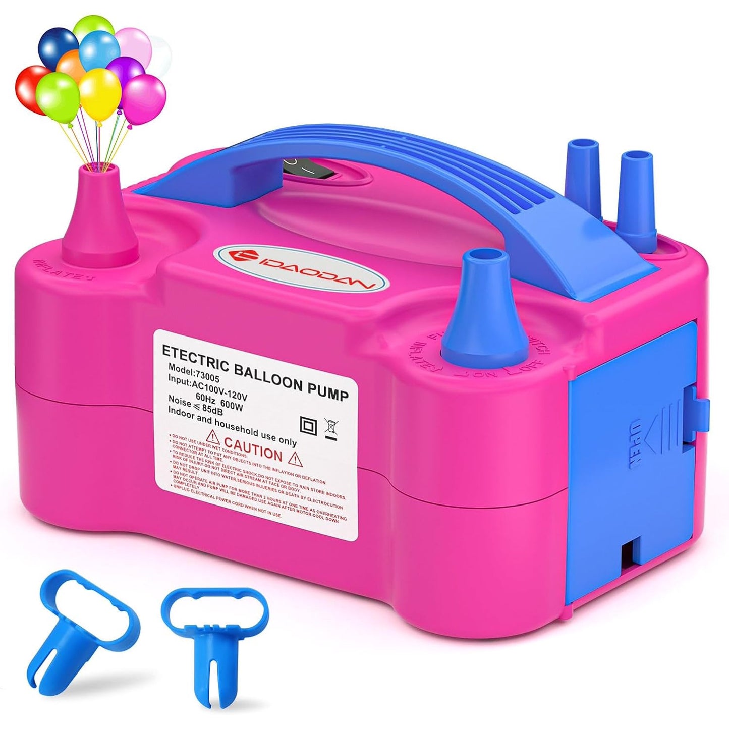 Electric Balloon Pump, Portable Air Balloon Pump Dual Nozzle Blower for All Balloons Party Wedding Decoration