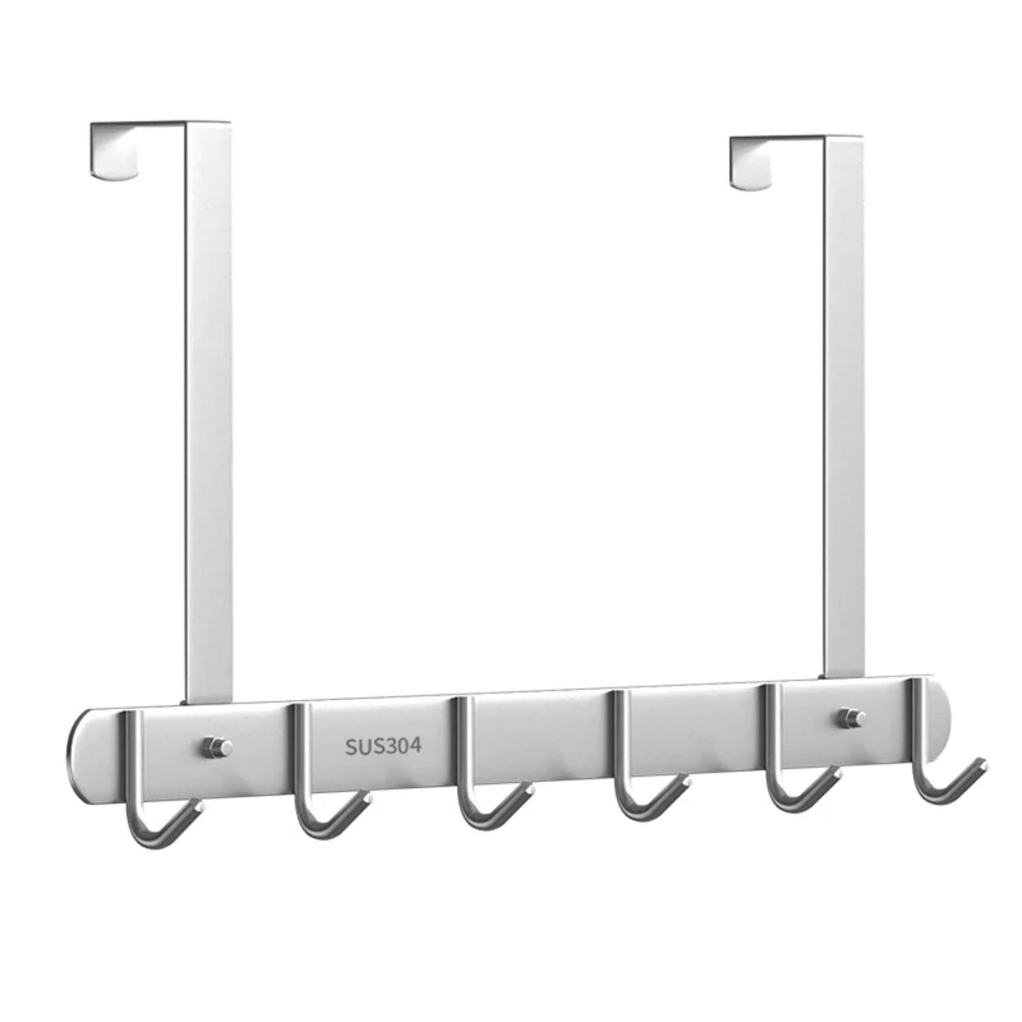 Coat Rack over The Door Hooks Metal for Hanging Clothing 6 Hooks Bathroom Towel Holder