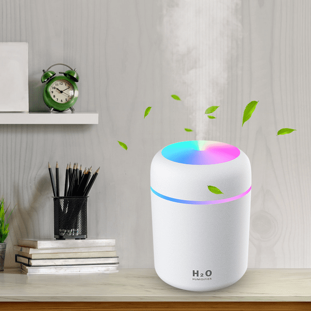 Humidifier for Room Home Baby Quiet Ultrasonic Air Portable humidifiers for Bedroom，White