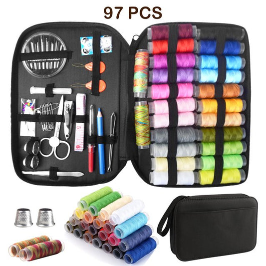 Sewing Kits for Adults with Thread and Needles Portable Beginners Home Travel Emergencies Sewing Supplies 97pcs Set