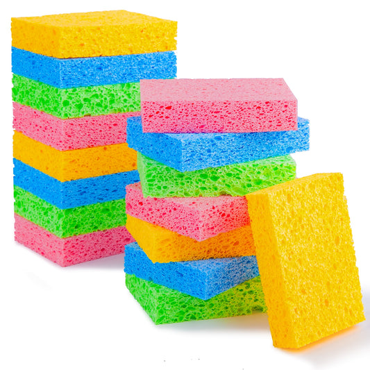 Kitchen Sponges for Dishes Cleaning Non Scratch 16 Pack Compressed Sponges