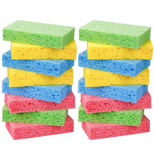 Kitchen Sponges for Dishes Cleaning Non-Scratch Multi-Purpose 16 pcs Compressed Sponges