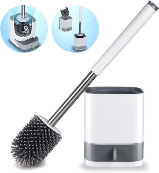 Toilet Bowl Brush and Caddy Holder Set for Bathroom