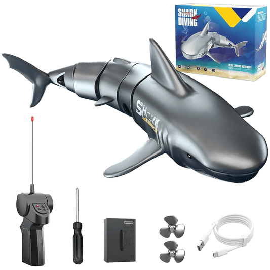 Remote Control Shark Toys for Boys Girls, 2.4G Mimi RC Diving Shark Toy Boat Swimming Pool Toys for Kids Age 3+