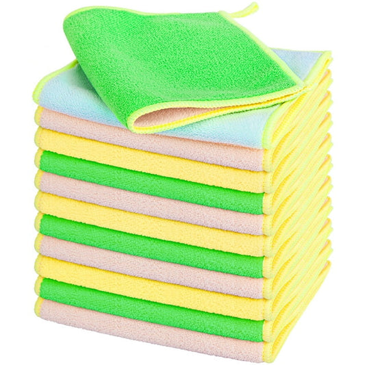 Microfiber Cleaning Purpose Cloths Rags Reusable Towels for Housekeeping 12 Pack
