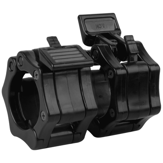 Olympic Barbell Clamps 2 inch Barbell Collar Weight Clips Quick Release 2pcs Black for Weightlifting Bar