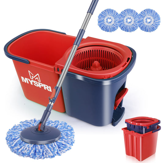 Spin Mop and Bucket Set for Cleaning