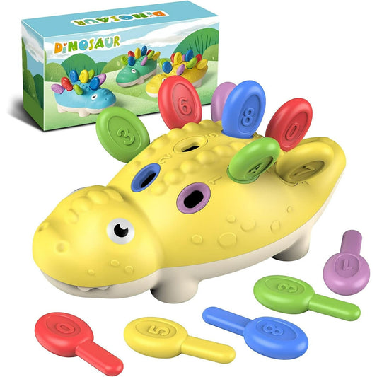 Sensory Montessori Baby Toys for 6 to 12 months, Learning Educational Fine Motor Skills Sorting Toys for Toddlers, Birthday Gifts Dinosaur Toys for 9 18+ Months Age 1 2 3 One Year Old Boy Girls Infant