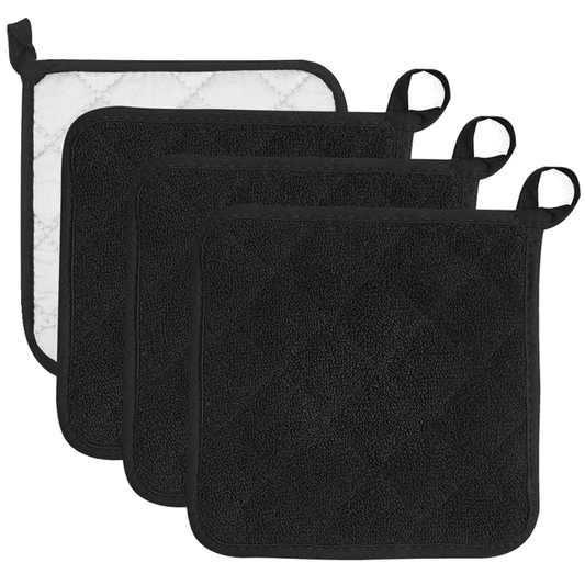 Pot Holders for Kitchen Heat Resistant 4PCS Cotton Oven Potholders Hot Pads for Cooking Baking